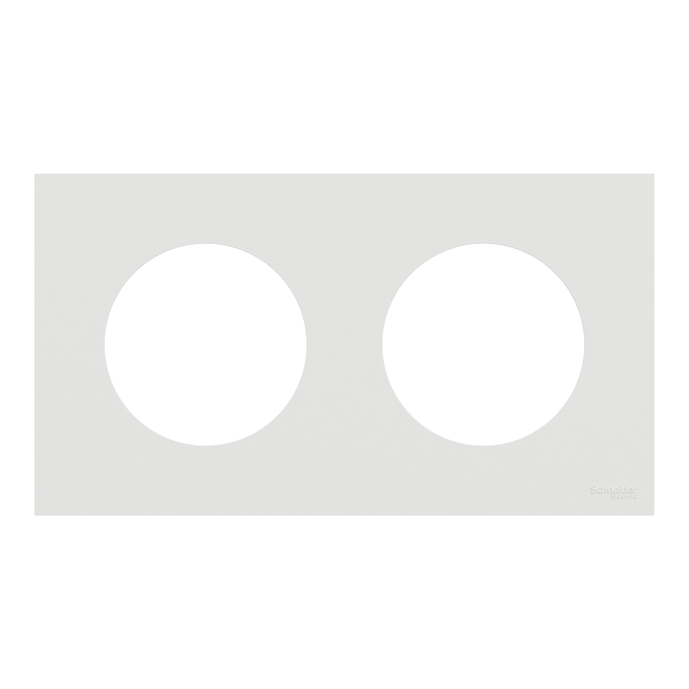 Odace plaque 2 postes blanc